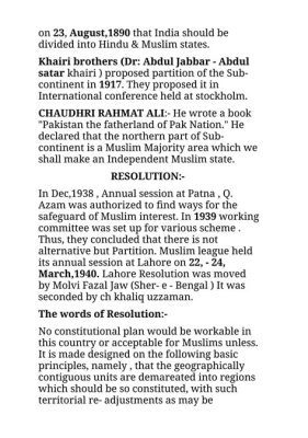 Lahore Resolution: 1940 - Uniting Muslims for a Separate Homeland